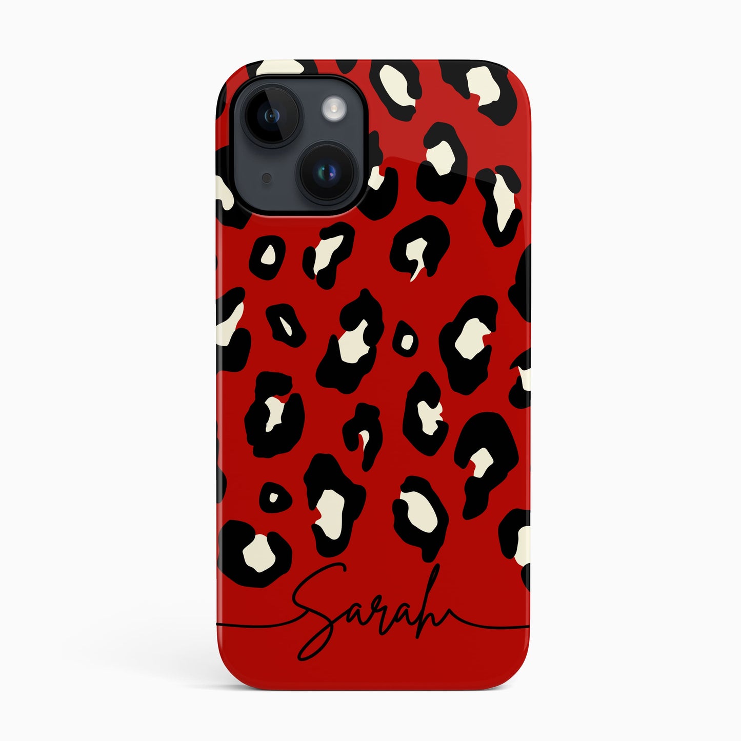 Custom Name Red Leopard Print Phone Case Phone Case