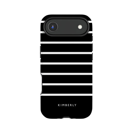 Contemporary Black Stripe Personalised Case Phone Case