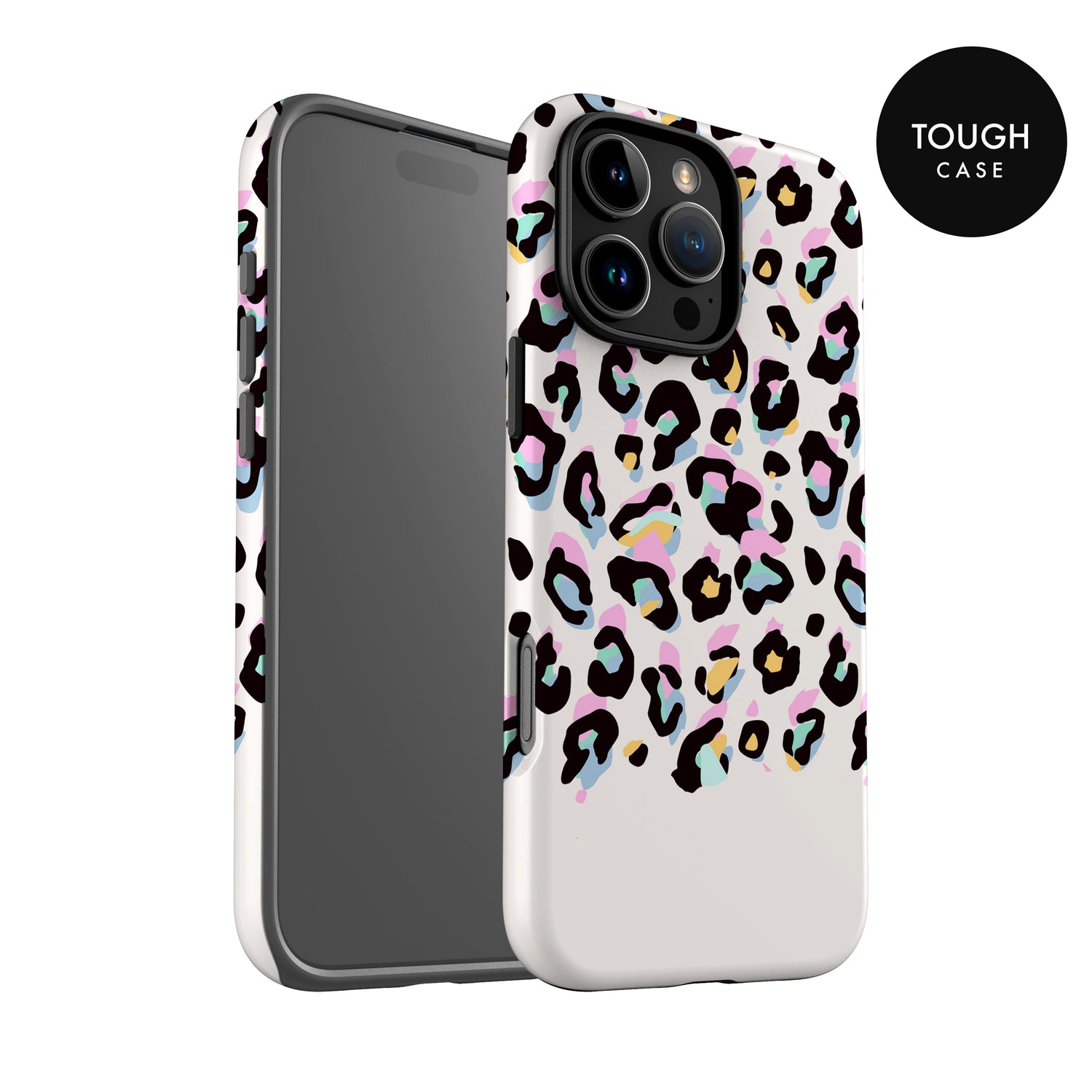 a phone case with a leopard print design.