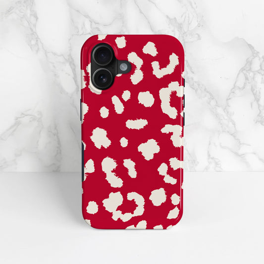 Abstract Red Cloud Leopard Print Case  Phone Case