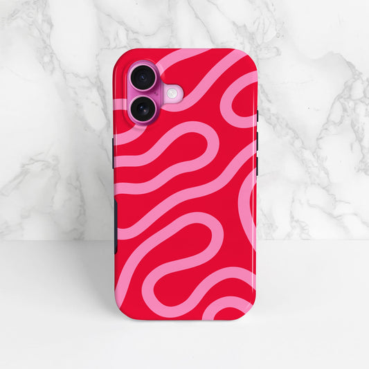 Red and Pink Wavy Lines Case  Phone Case