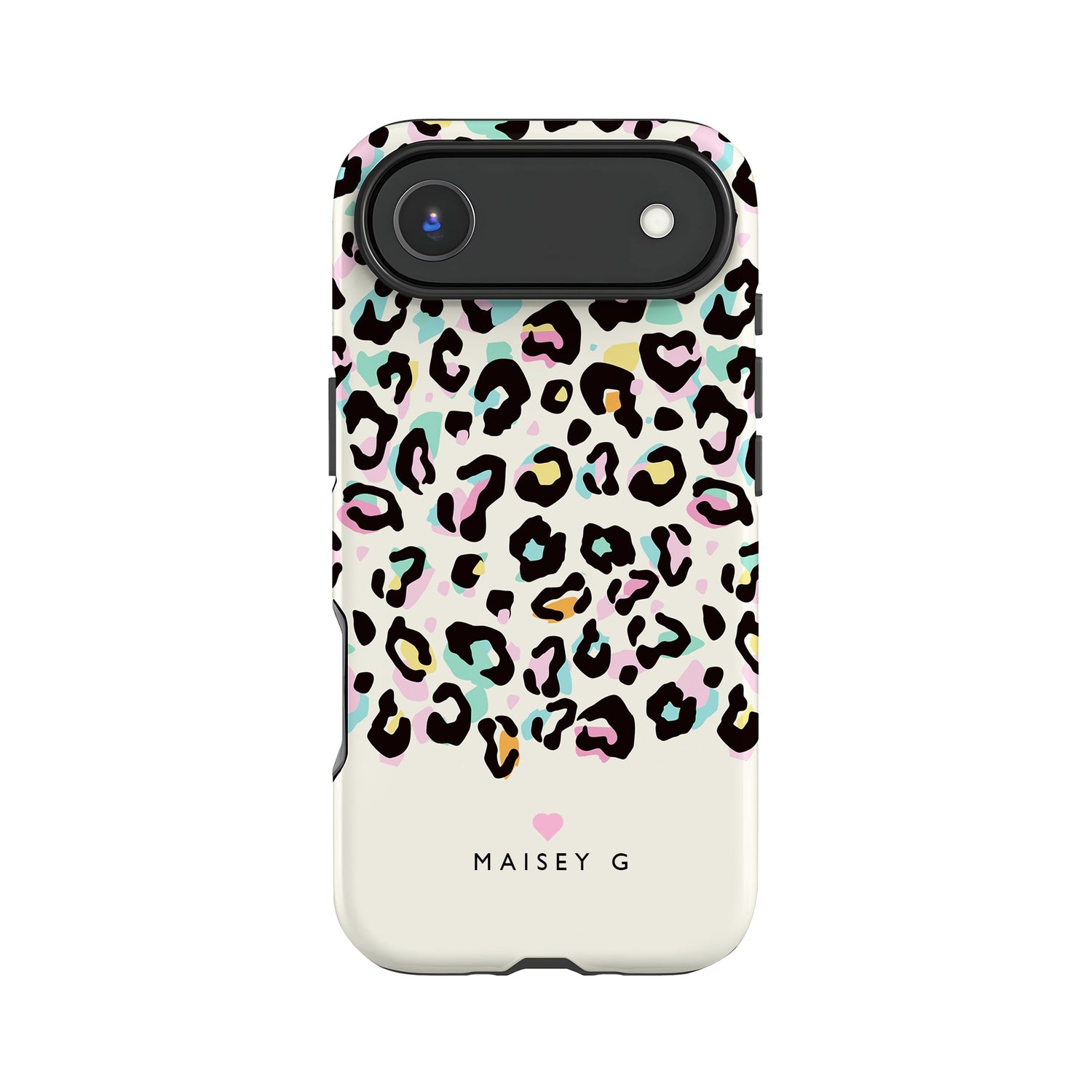 Personalised Rainbow Spots Leopard Print Case Phone Case