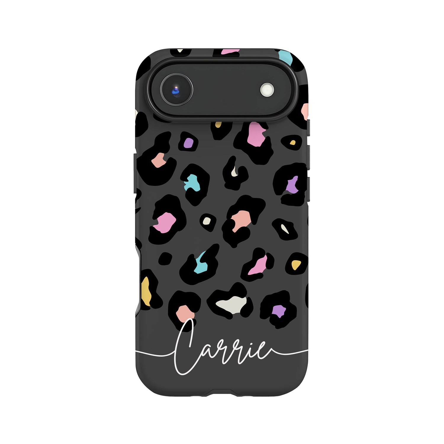 Rainbow Grey Leopard Spots Pattern Case iPhone 17 Air Phone Case