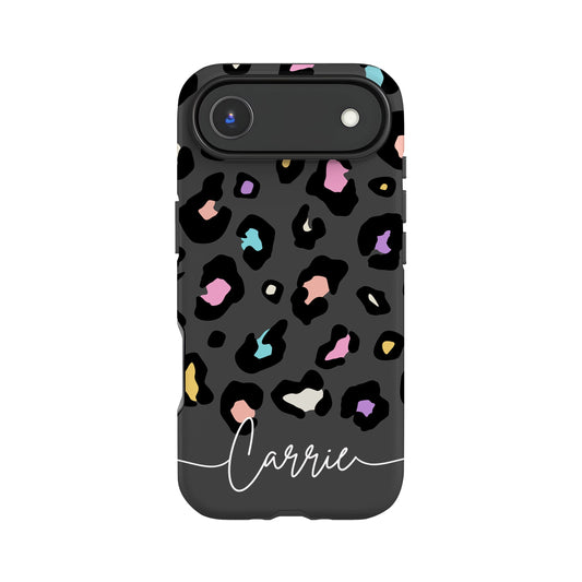 Rainbow Grey Leopard Spots Pattern Case iPhone 17 Air Phone Case