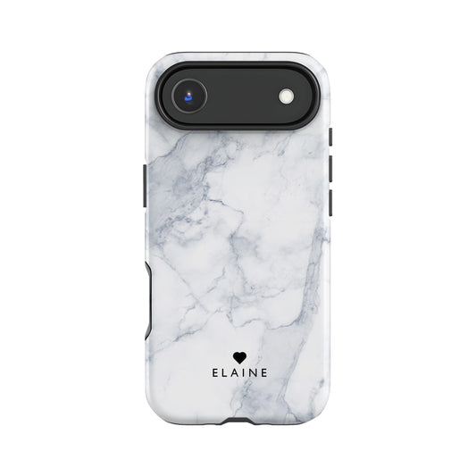 Personalised Text White Marble Phone Case Phone Case