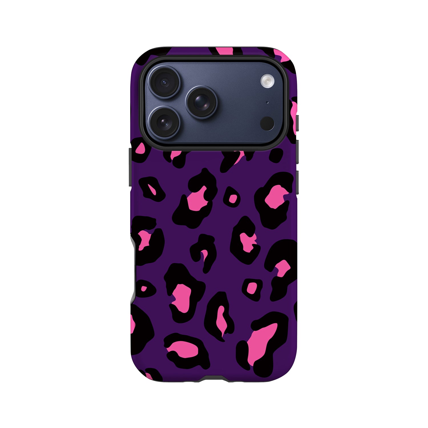 Dark Purple Leopard Spot Pattern Case iPhone 17 Pro Phone Case