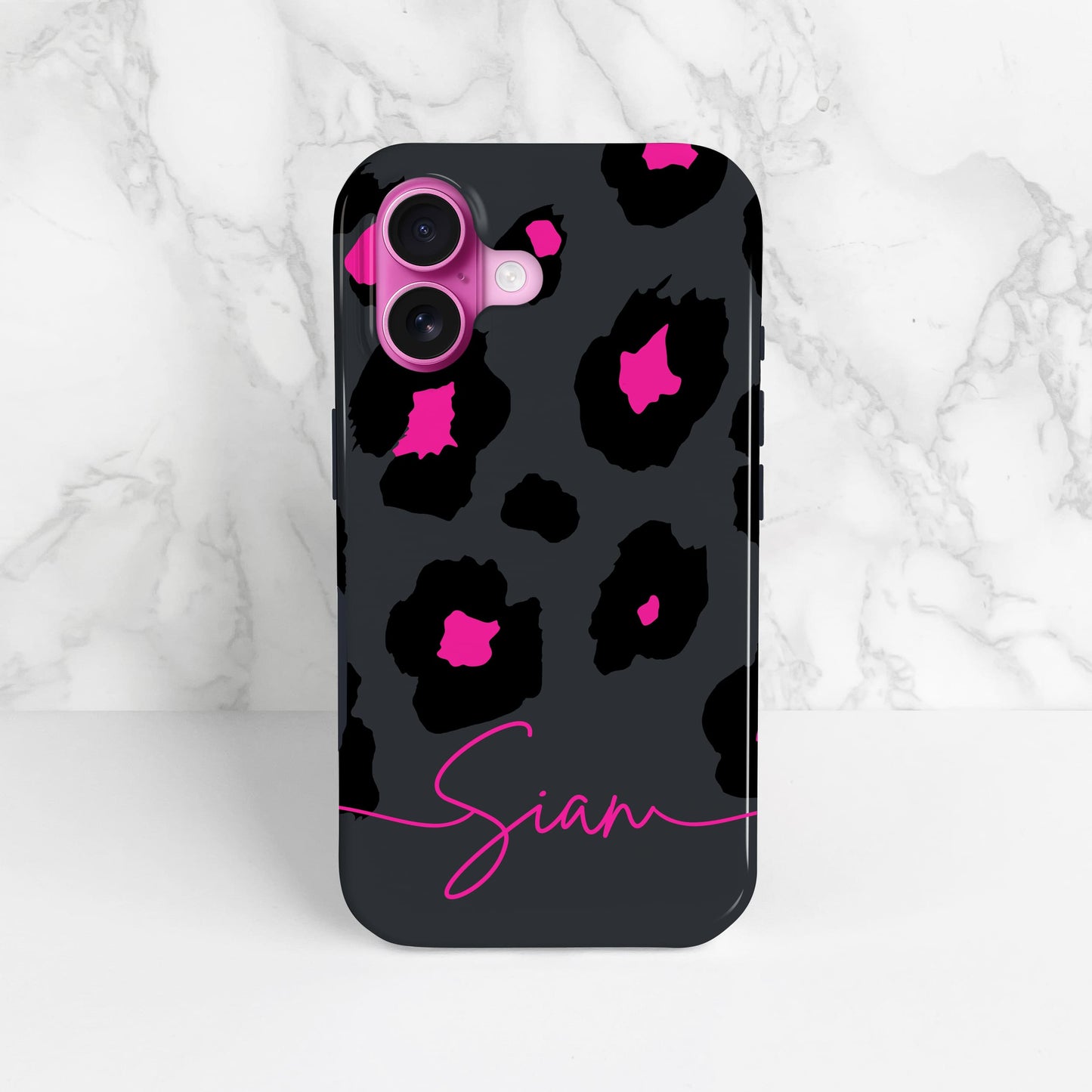 Pink Grey Leopard Print Case  Phone Case