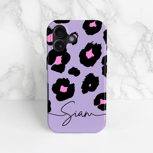 Purple Personalised Leopard Print Phone Case  Phone Case