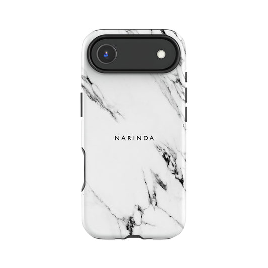 White and Black Marble Phone Case iPhone 17 Air Phone Case