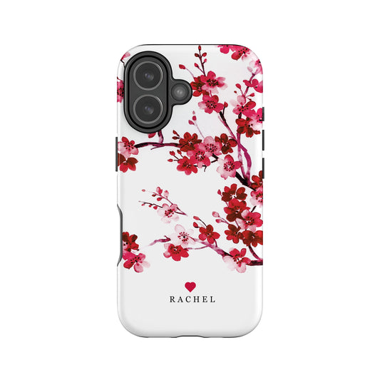 Winter Red Floral Personalised Case iPhone 17 Phone Case