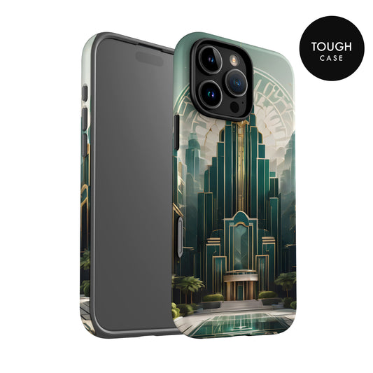 Green Art Deco City Print Case Phone Case