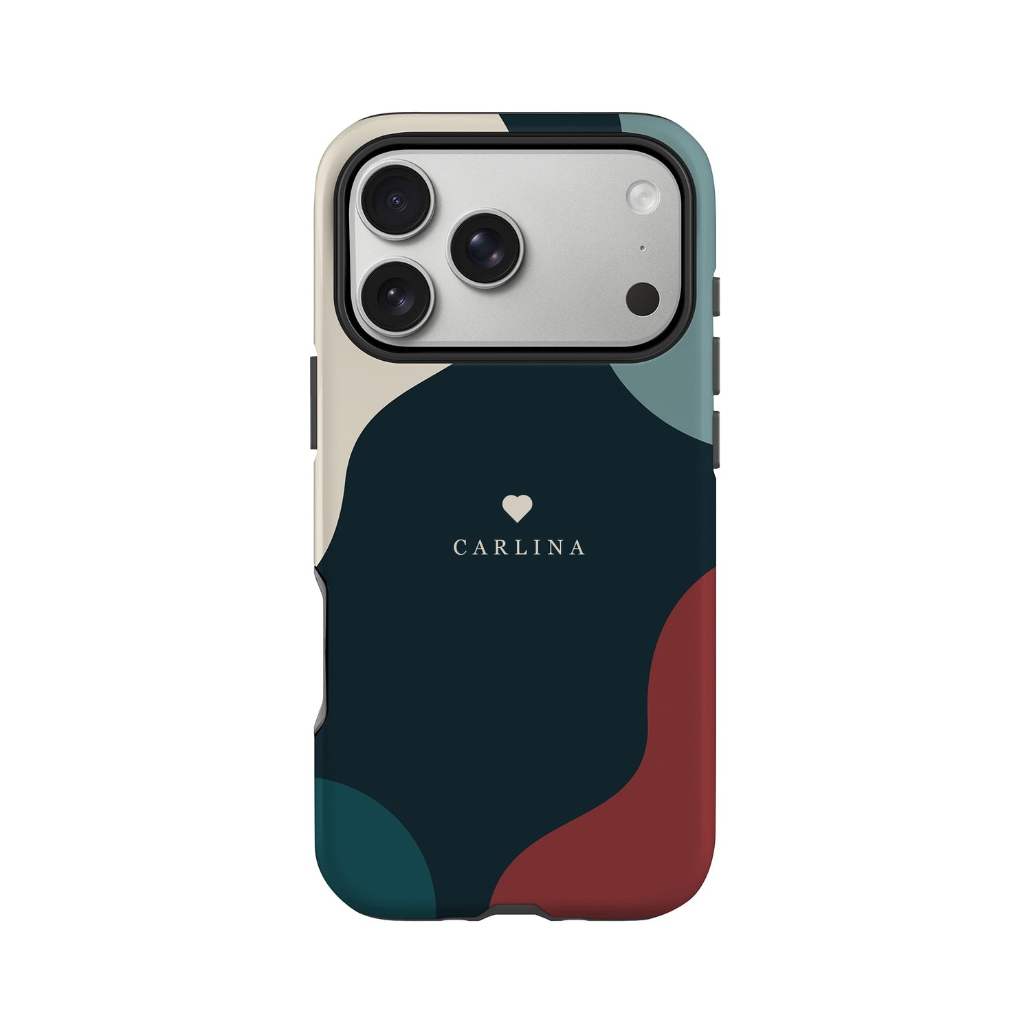 Dark Colour Block Pattern Personalised Case iPhone 17 Pro Phone Case