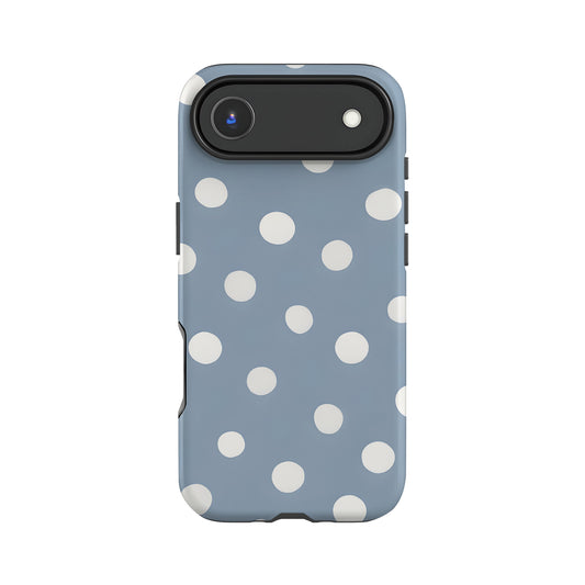 Muted Blue Polka Dot Phone Case iPhone 17 Air Phone Case