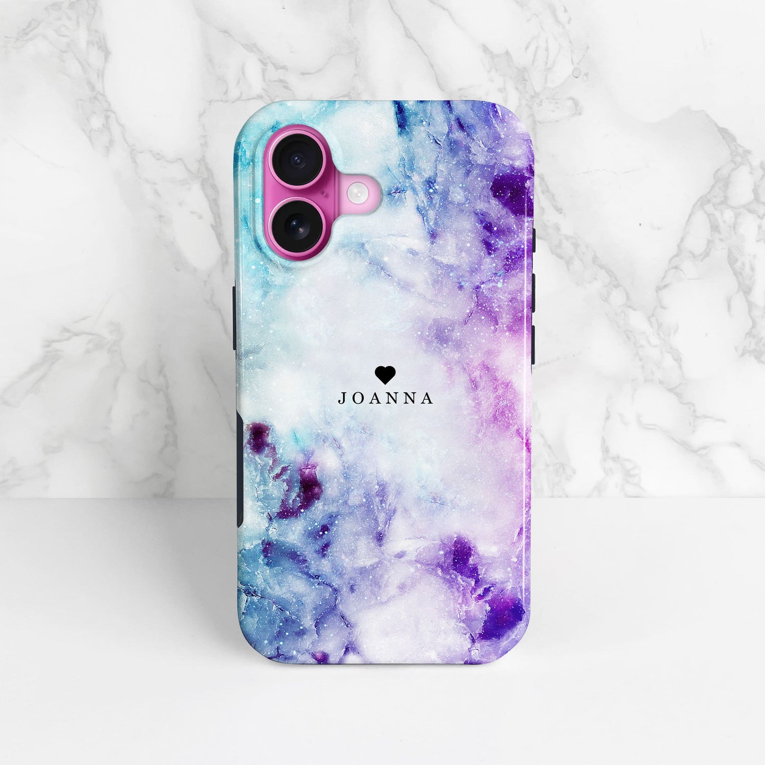 Cosmic Heart Personalised Marble Phone Case  Phone Case