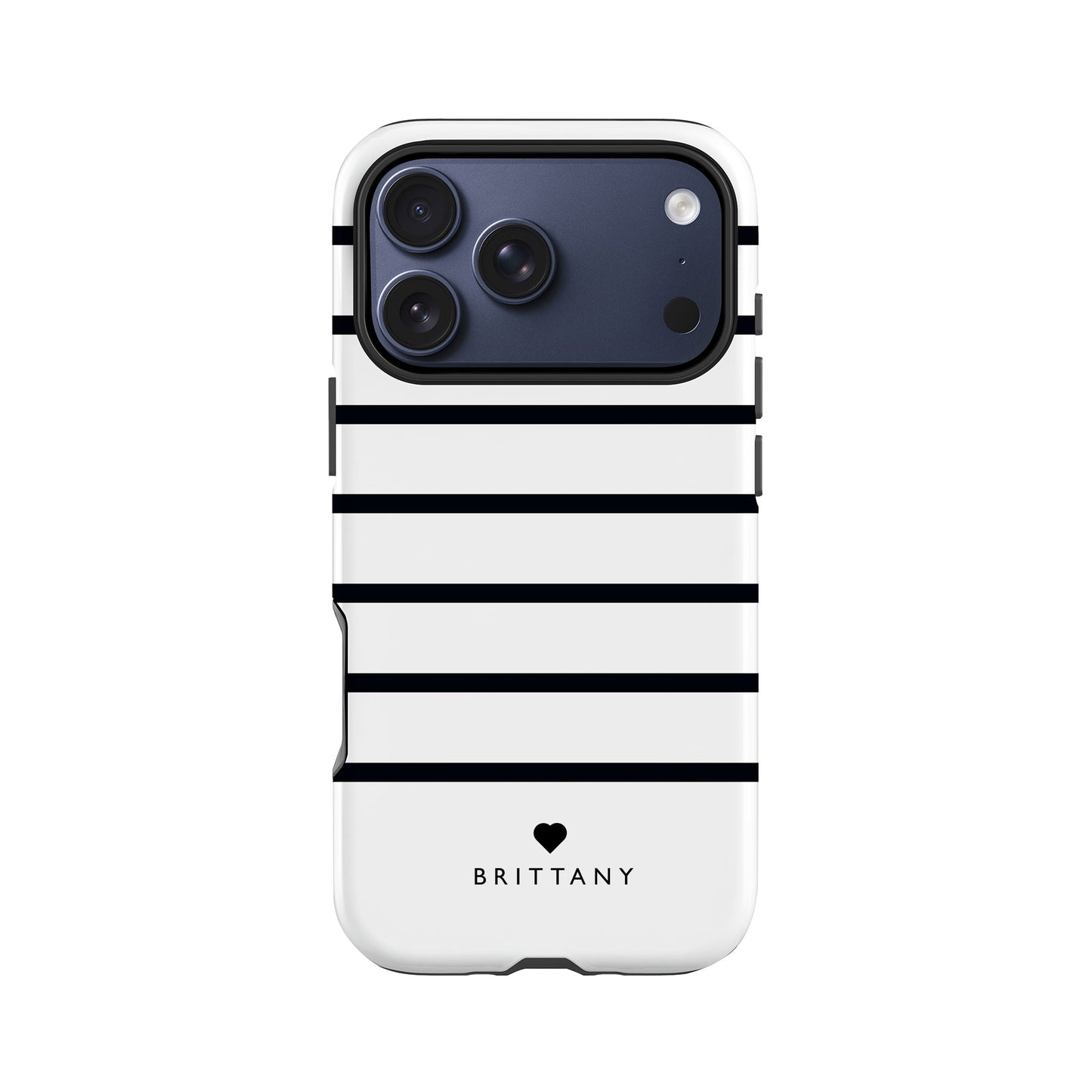 Personalised Black Stripe Phone Case iPhone 17 Pro Phone Case