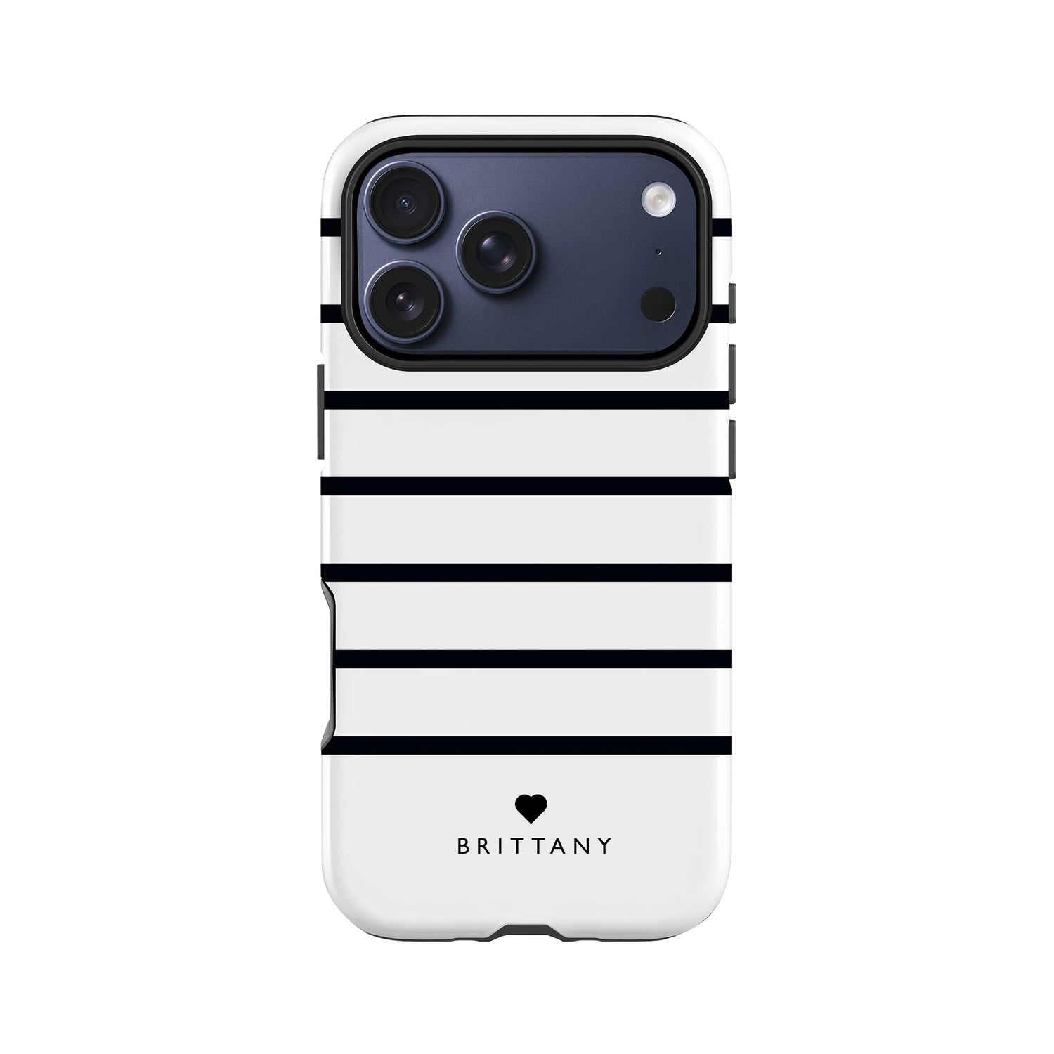 Personalised Black Stripe Phone Case iPhone 17 Pro Phone Case