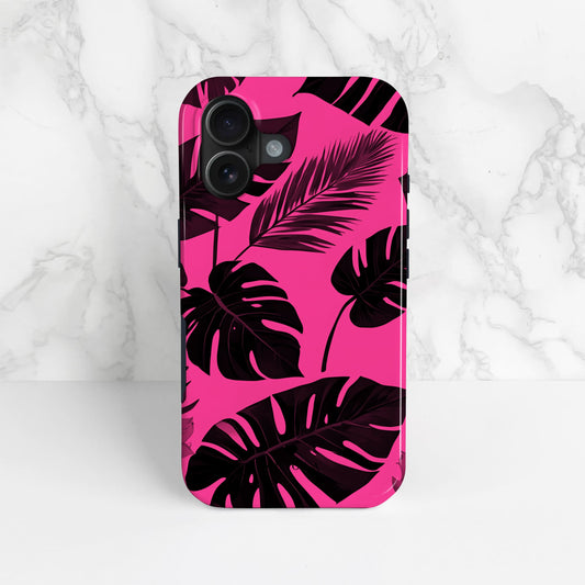 Hot Pink Tropical Print Phone Case  Phone Case