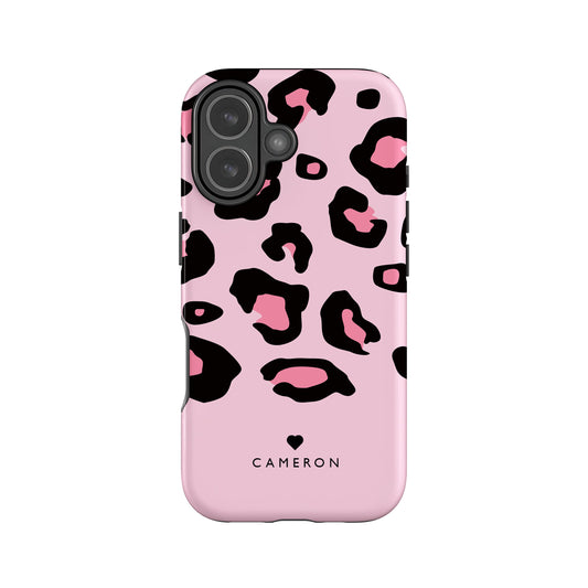 Bubblegum Pink Personalised Leopard Print Case Phone Case