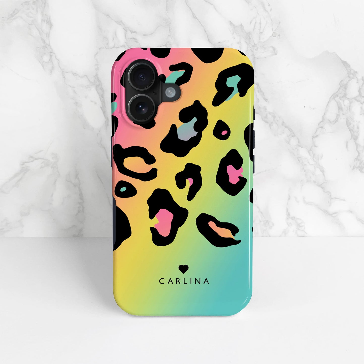 Rainbow Leopard Print Personalised Phone Case  Phone Case