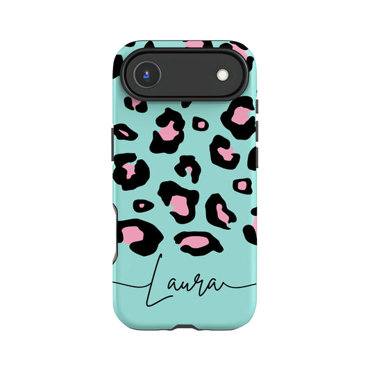 Blue Pink Ice Personalised Leopard Print Case Phone Case