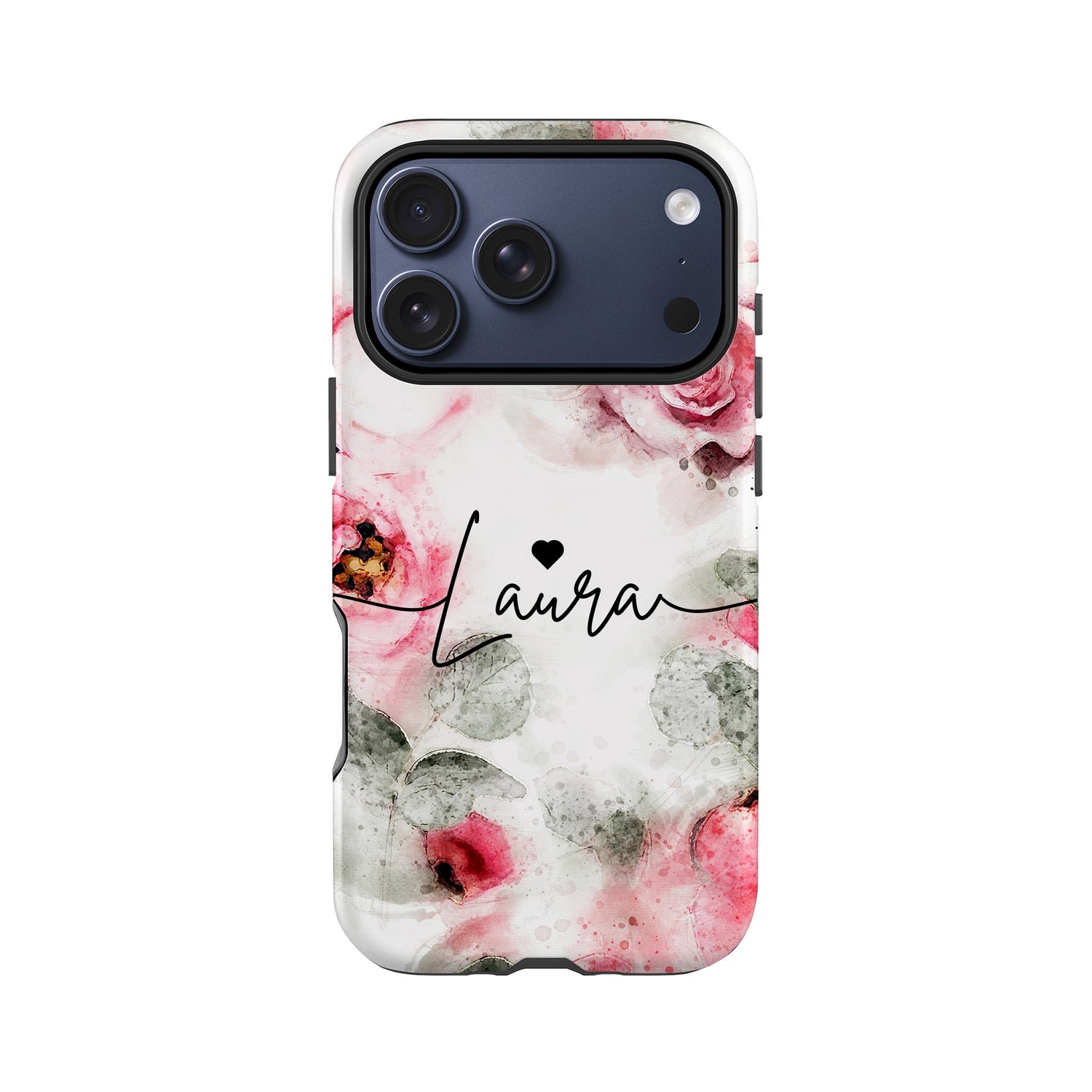 Personalised Rose Floral Print Phone Case iPhone 17 Pro Phone Case