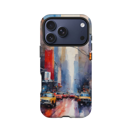 Abstract New York City Print Case iPhone 17 Pro Phone Case