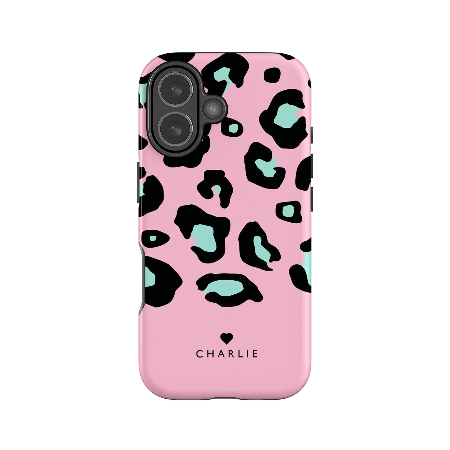 Personalised Pink And Blue Leopard Print Case iPhone 17 Phone Case
