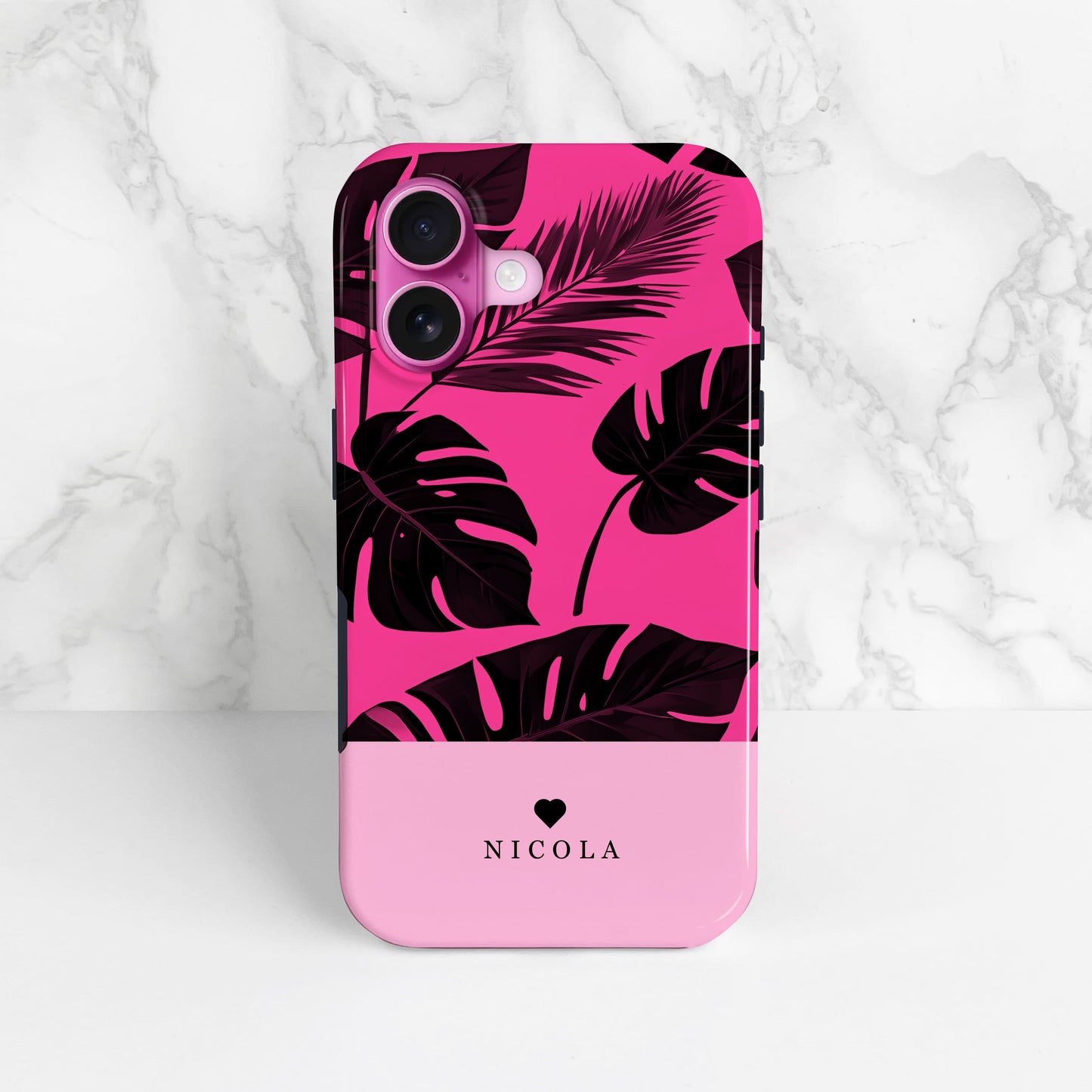 Personalised Pink Tropical Floral Case  Phone Case