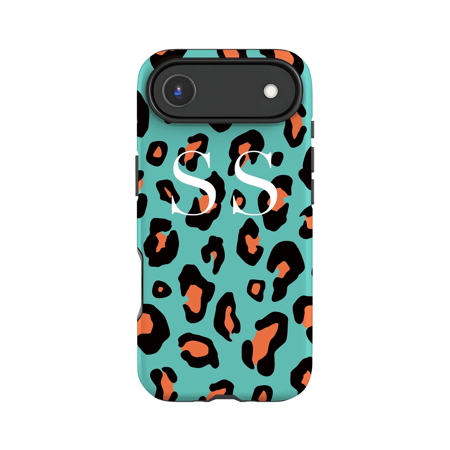 Orange and Blue Leopard Print Personalised Case iPhone 17 Air Phone Case