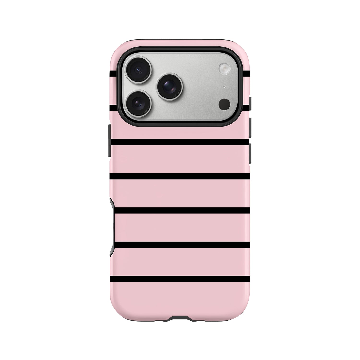 Pink & Black Striped Case Phone Case
