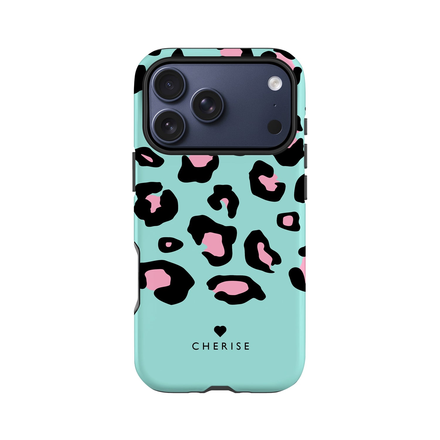 Blue Ice Personalised Leopard Print Case iPhone 17 Pro Phone Case