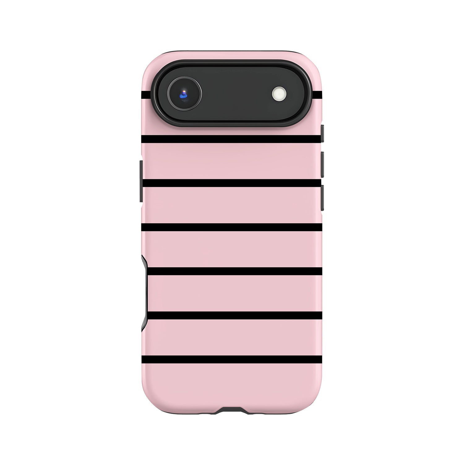 Pink & Black Striped Case Phone Case