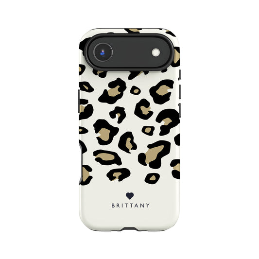 Gold Leopard Print Personalised Phone Case iPhone 17 Air Phone Case