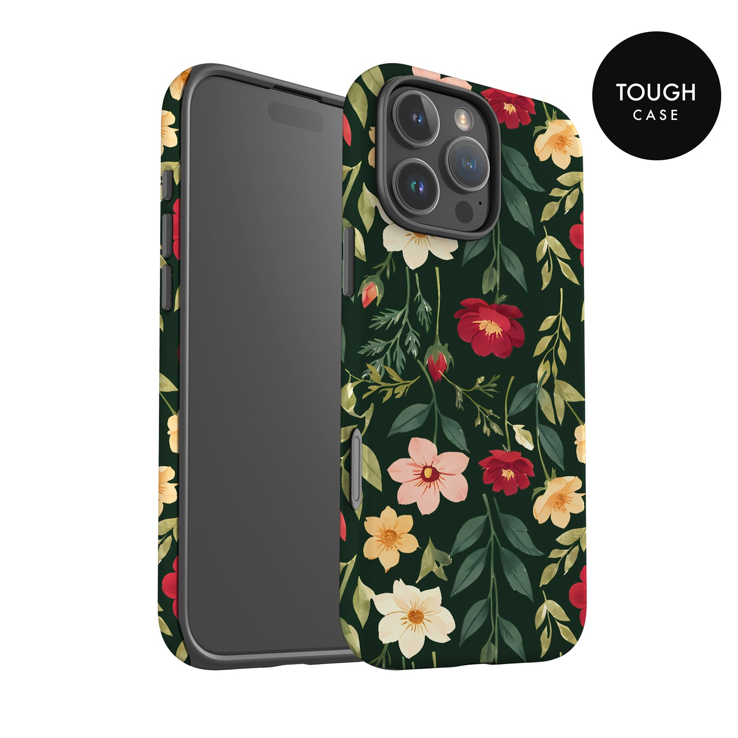 Dark Green Multicolour Floral Print Case Phone Case