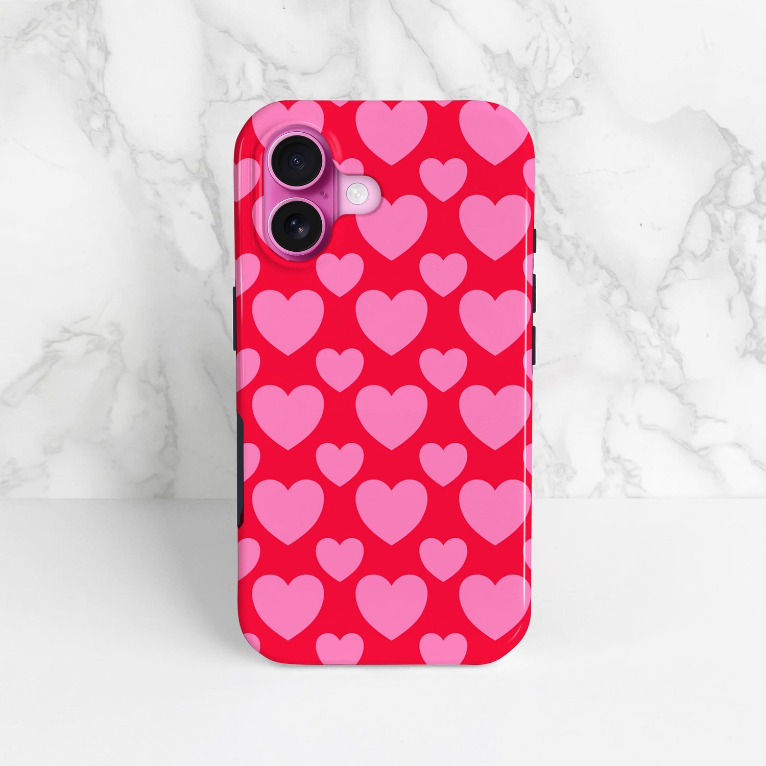 Pink and Red Love Heart Pattern Case  Phone Case