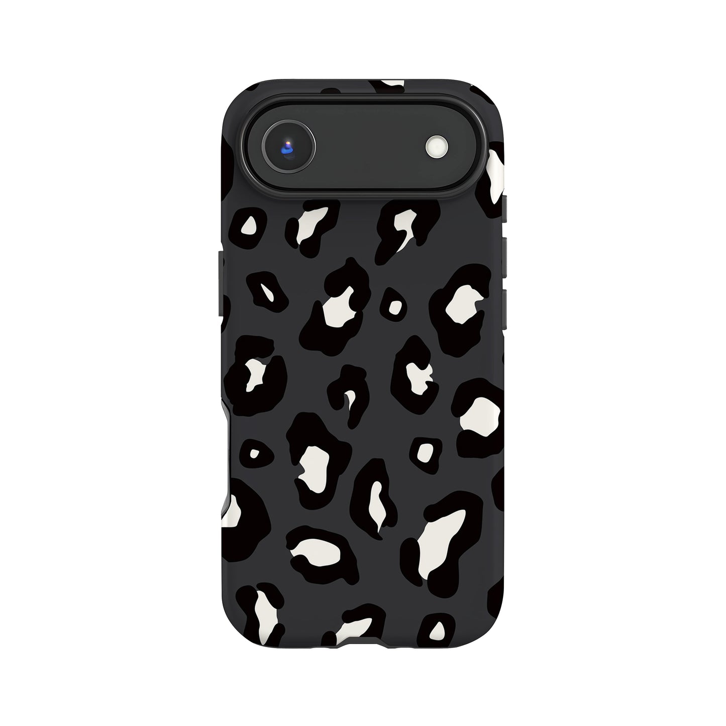 Dark Grey Leopard Print Animal Spots Pattern Phone Case iPhone 17 Air Phone Case