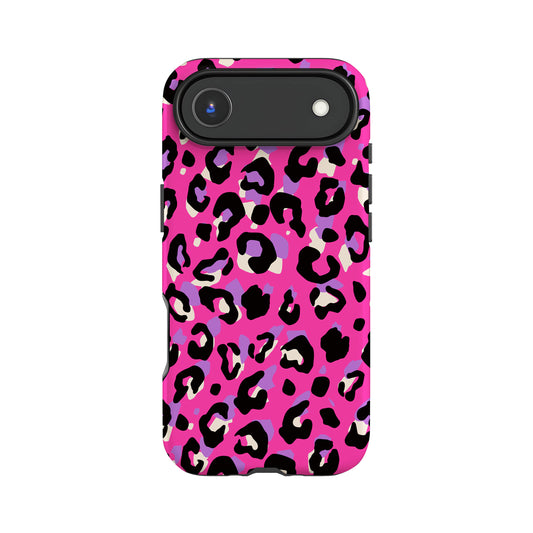 Purple and Pink Abstract Leopard Print Phone Case iPhone 17 Air Phone Case