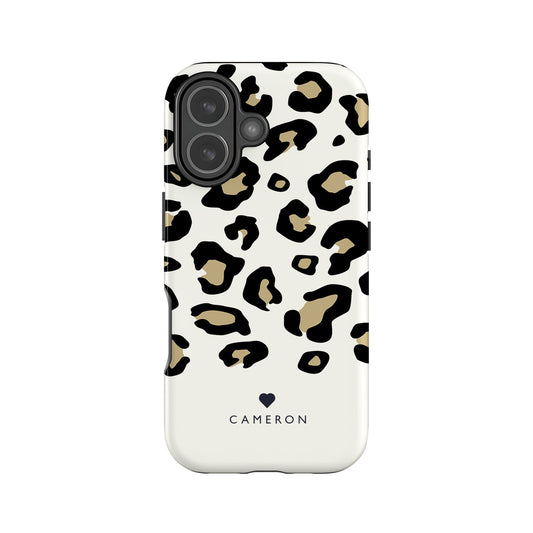 Gold Leopard Print Personalised Phone Case iPhone 17 Phone Case
