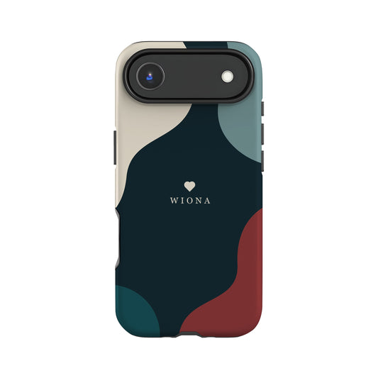 Dark Colour Block Pattern Personalised Case iPhone 17 Air Phone Case
