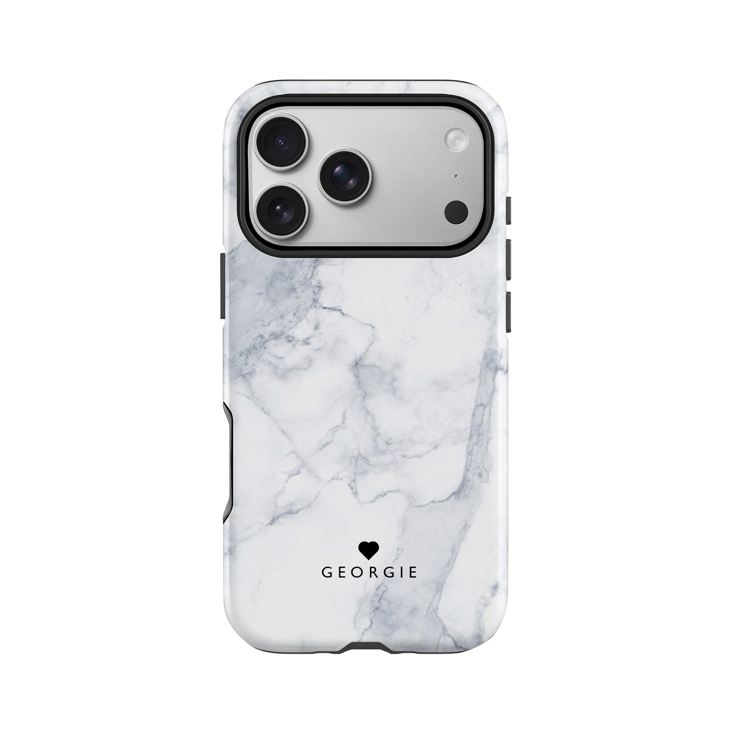 Personalised Text White Marble Phone Case Phone Case