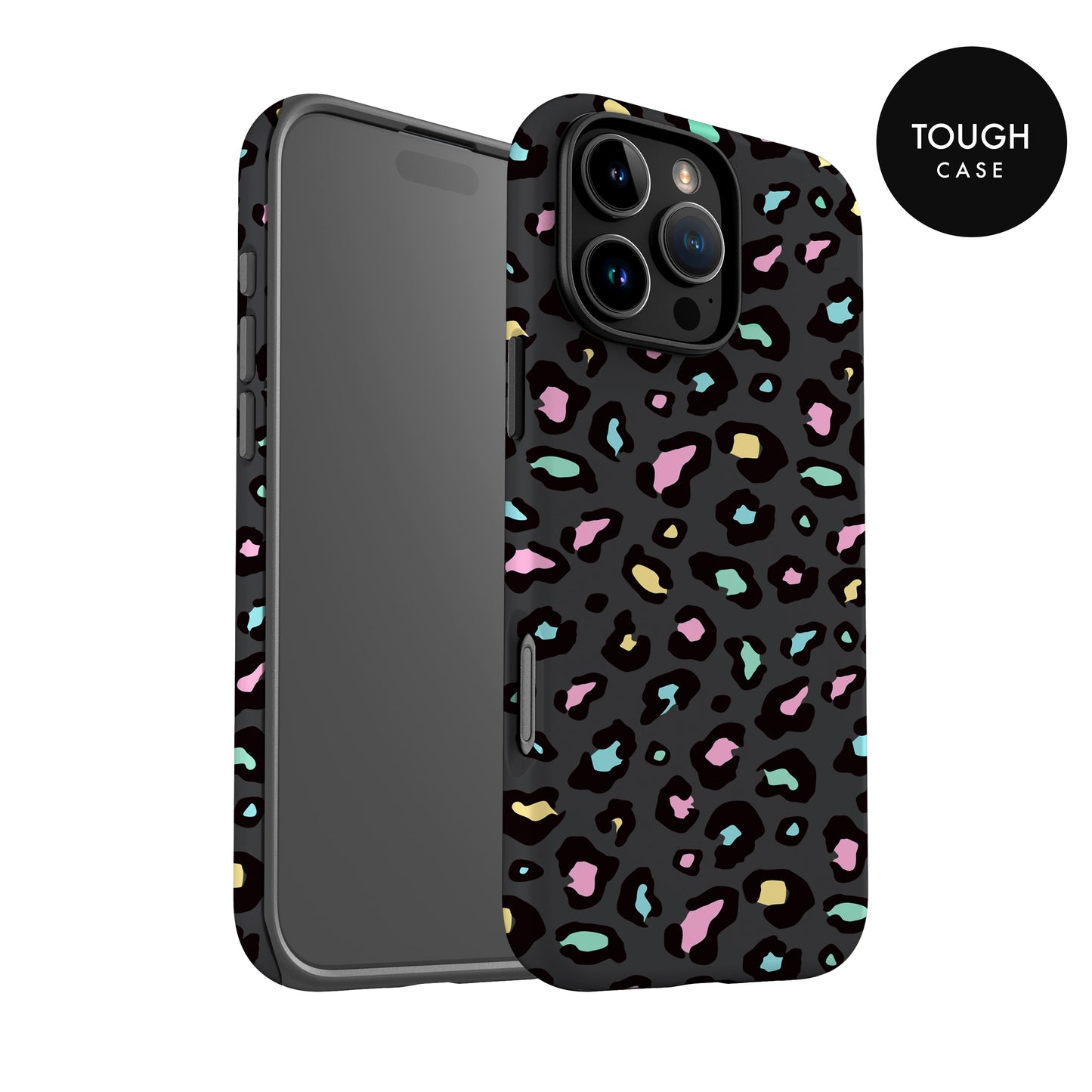 Rainbow Spot Pattern Grey Leopard Print Case Phone Case