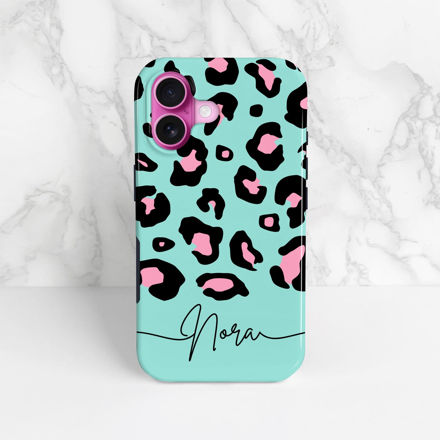 Blue Pink Ice Personalised Leopard Print Case  Phone Case