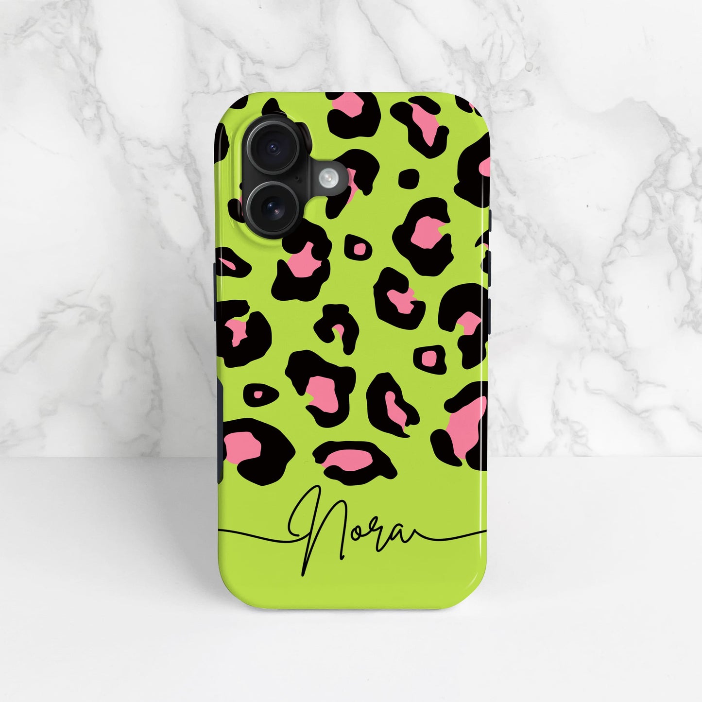 Green and Pink Personalised Leopard Print Case  Phone Case