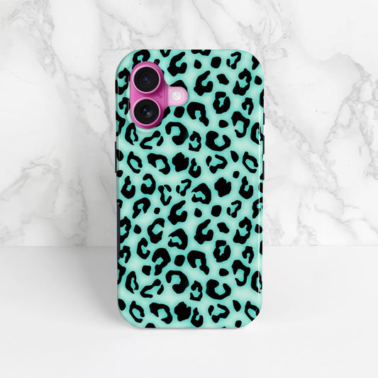 Blue Blush Leopard Print Phone Case  Phone Case