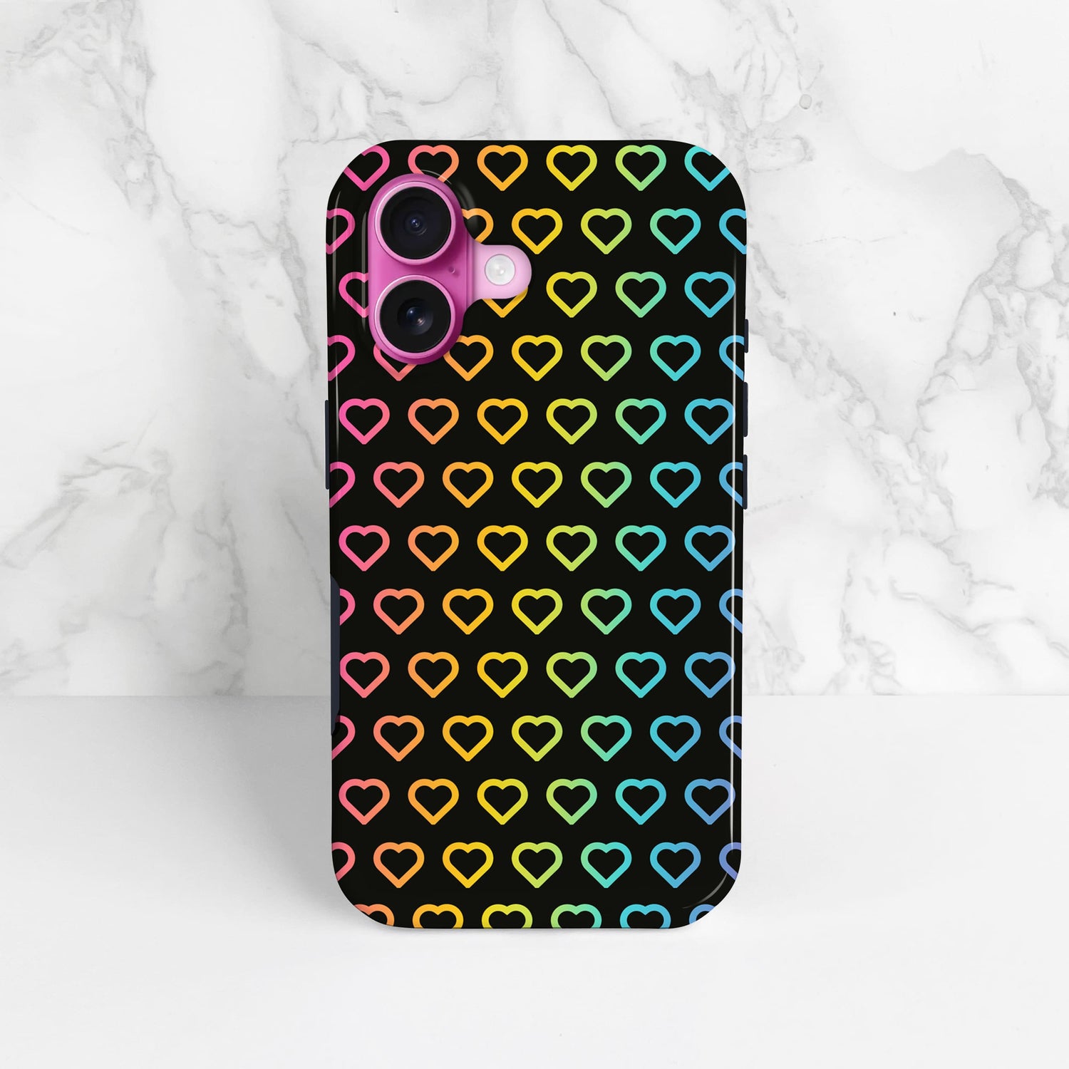 Rainbow Love Heart Pattern Case  Phone Case