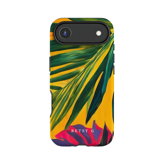 Tropical Leaf Print Custom Name Case Phone Case