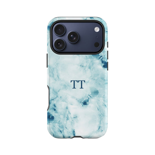 Blue Marble Personalised Initials Phone Case iPhone 17 Pro Phone Case