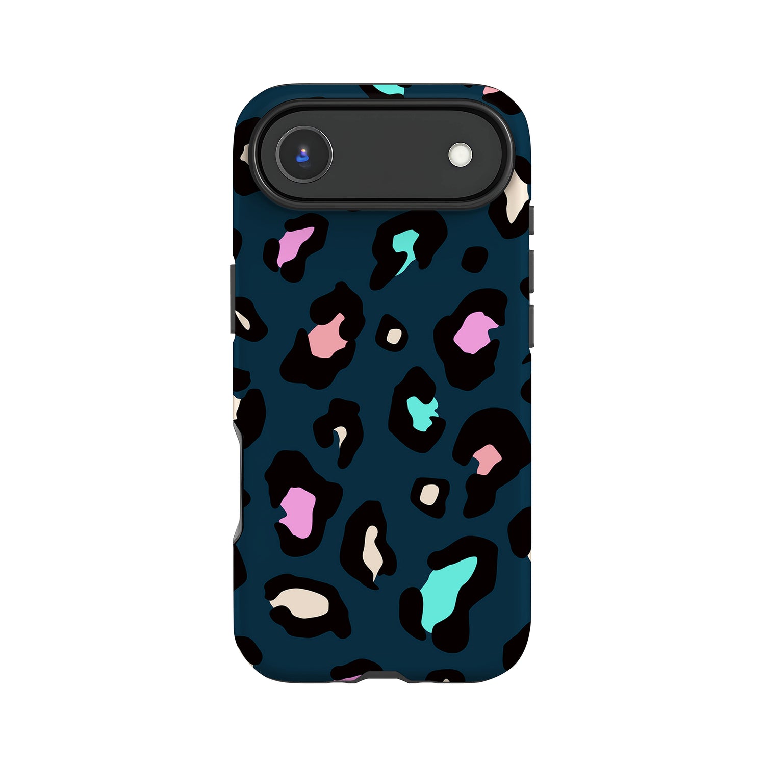 Navy Blue Multicolour Leopard Print Case iPhone 17 Air Phone Case
