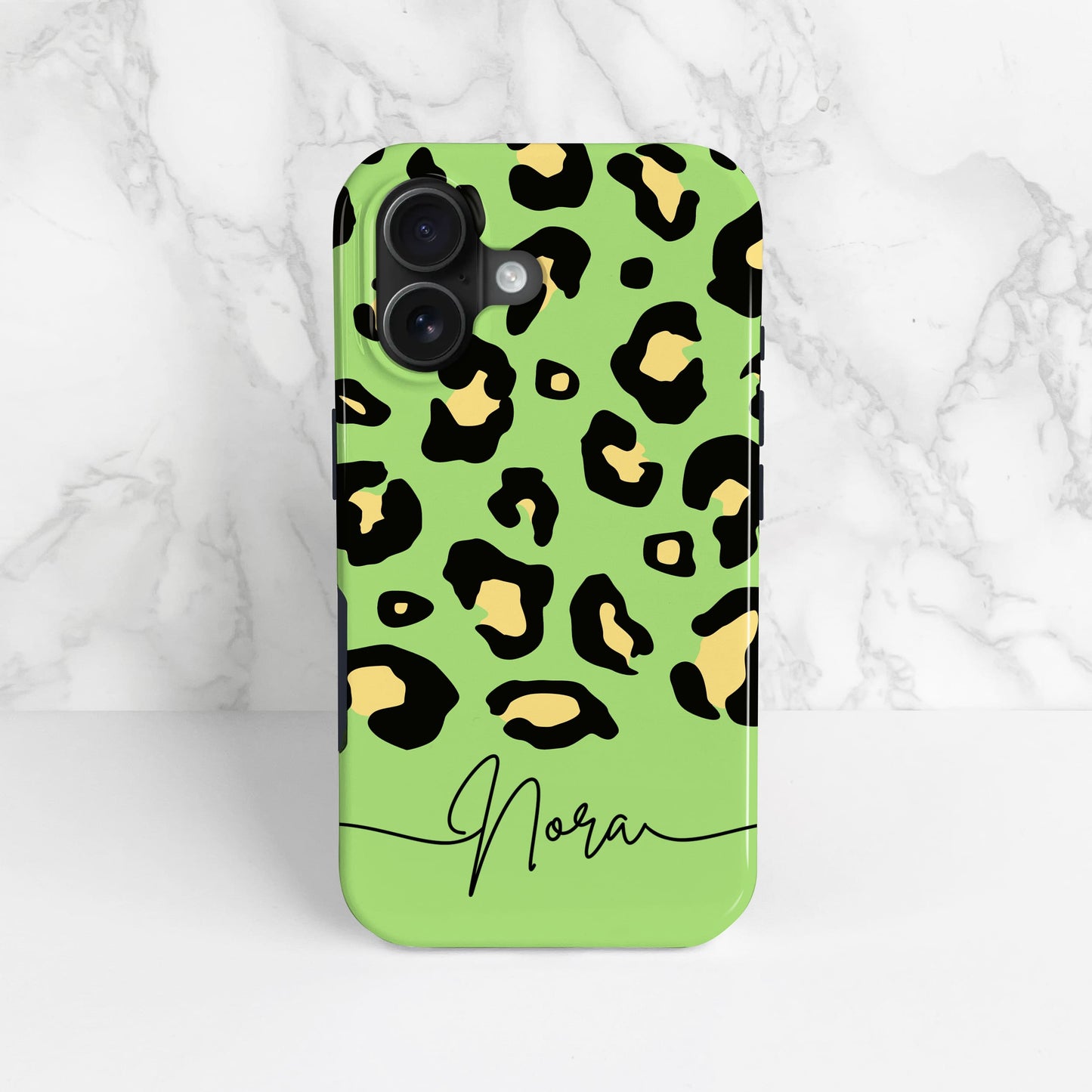 Green and Yellow Personalised Leopard Print Case  Phone Case