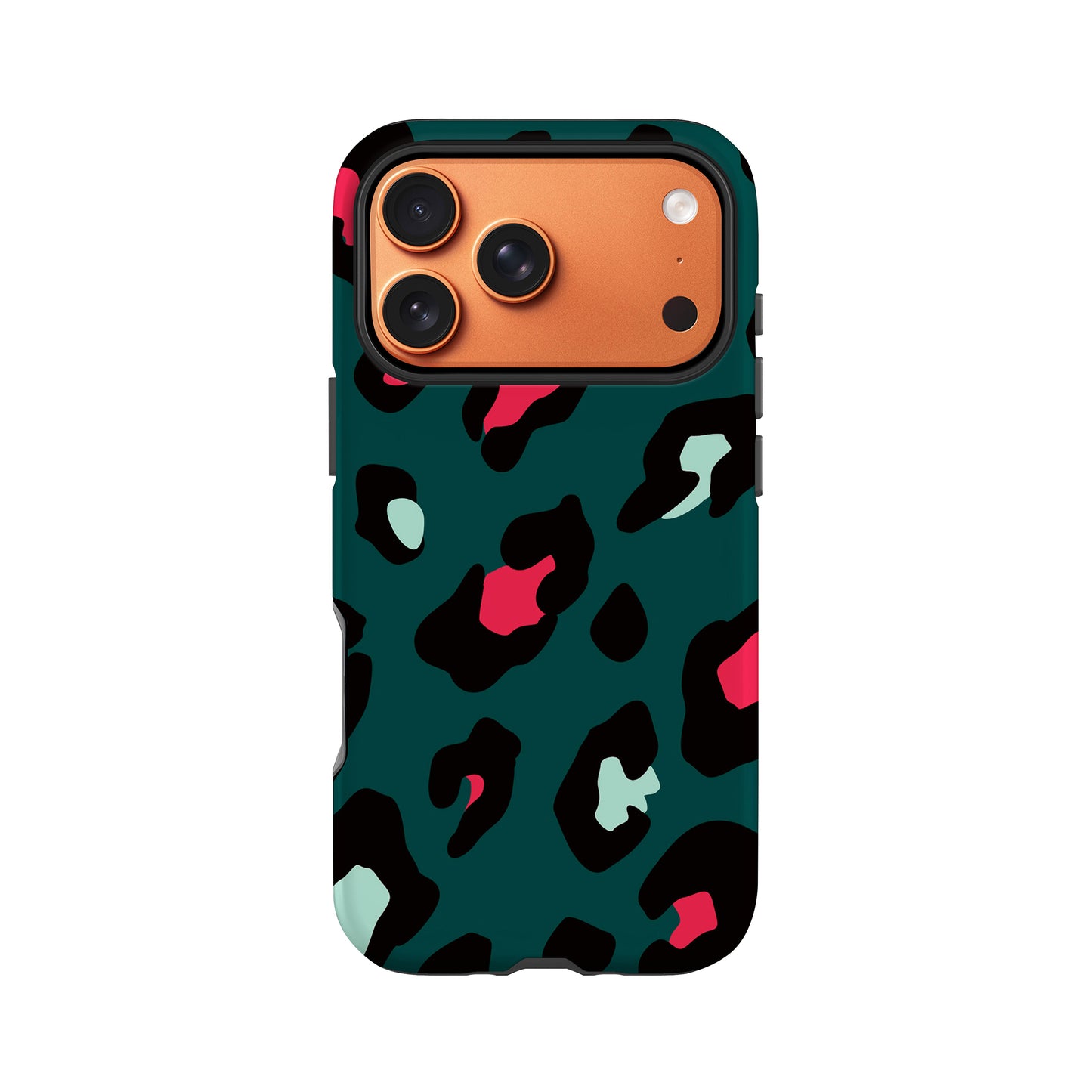 Green and Red Leopard Print Phone Case iPhone 17 Pro Phone Case